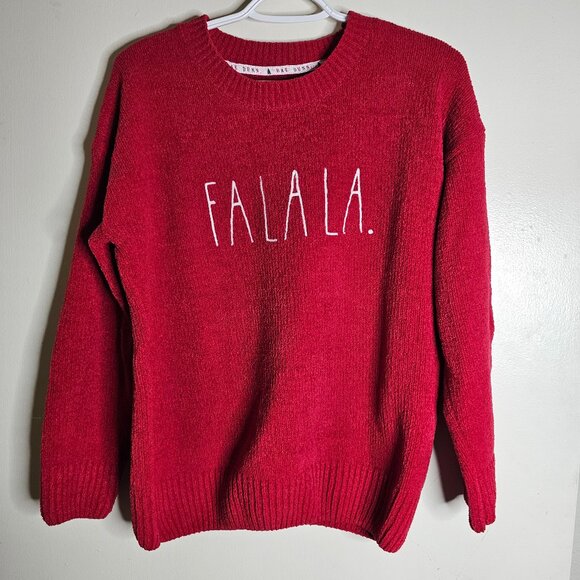Rae Dunn Sweaters - Rae Dunn FALALA Red Sweater Size Large